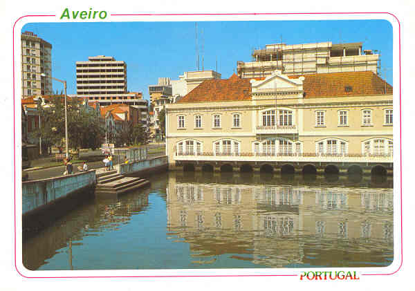 N 12 - AVEIRO. Portugal. Centro da cidade, capitania e ria - Distribuidores Bruno da Rocha, Aveiro - SD - Dim. 149x105 mm - Col. nio Semedo