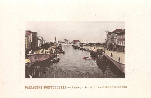 SN - Paizagens Portuguezas - Aveiro. A ria atravessando a cidade - Ed. no indicado - SD - Circ. em 30-10-1916 - Col. nio Semedo