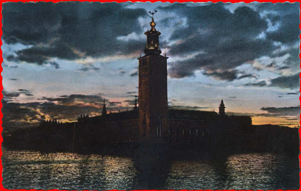 N 54/48 - Stockholm, Stadshuset-2 (Cmara Municipal) - Editor Grafisk Konst - Dim. 13,7x8,9 cm - Carimbo Postal 1960 - Col. A. Monge da Silva