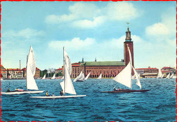 N 59/18 - Stockholm, Stadshuset-3 (Cmara Municipal) - Editor Grafisk Konst - Dim. 14,3x10,1 cm - Carimbo Postal 1963 - Col.  A. Monge da Silva