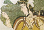 N. 97 - Grcia MICENAS. Museu Nacional de Atenas. Centro religioso. Fresco: uma senhora Micnica. C. 1200 a. C. - Ed. Th. VOUTSAS & Co. 71, 17 November str., 155 62 - Holargos Tel.: 6513.744 - Athens - Greece, 2006 - Dim. 14,8x10,2 cm - Col. Ftima Bia