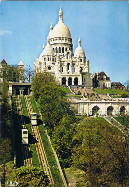 N 476 - PARIS - La Basilique du Sacr-Coeur et le funiculaire - Ed. CHANTAL, 74, rue des Archives, Paris Imprim en France IRIS MEXICHROME - SD Dim. 10,2x 14,8 cm - Col. Manuel Bia