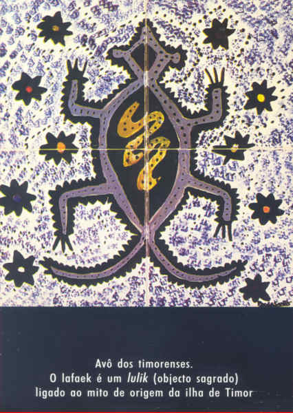 SN - Crocodilo (Lafaek). Painel de Azulejos de Paula Santos - Edio C.M.Lisboa, 2000 - Dim. 147x104 mm - Col. A. Monge da Silva