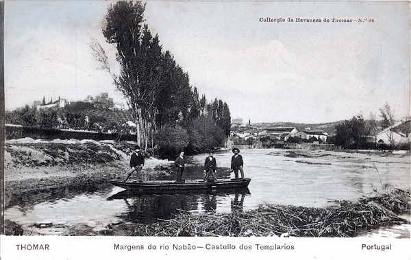 N 34 - Margens do Rio Nabo e Capella dos Templrios - Colleco da Havaneza de Thomar - Dim. 140x90 mm - Col. A. Monge da Silva (cerca de 1903)