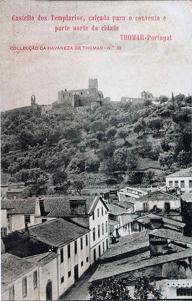 N 32 - Castello dos Templrios, Calada para o convento - Colleco da Havaneza de Thomar - Dim. 138x88 mm - Col. A. Monge da Silva (cerca de 1905)