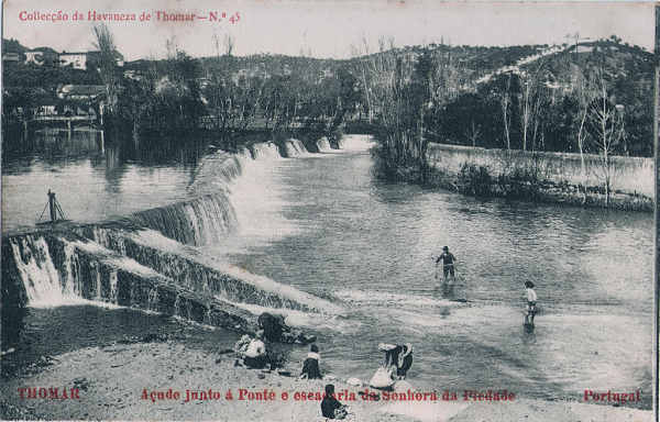 N 45 - Aude junto  Ponte e escadaria da Snr da Piedade - Colleco da Havaneza de Thomar - Dim. 140x90 mm - Col. A. Monge da Silva (cerca de 1905)