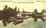 N 22 - Ponte sobre o Nabo, ligando os dois bairros - Coleco da Havaneza, Tomar Dim. 139x86 mm - - Col. A. Monge da Silva (1912)