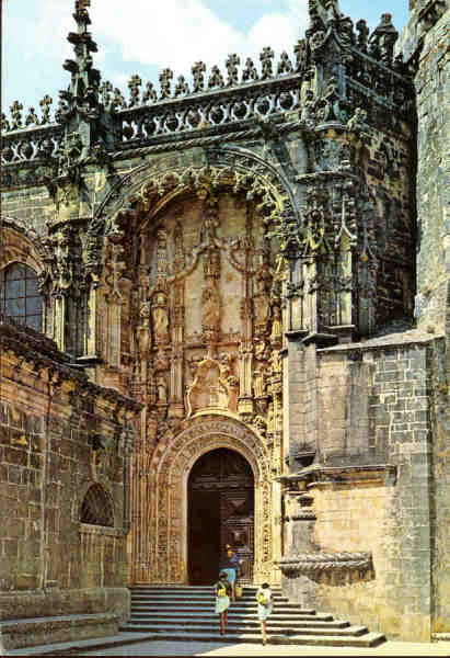 N 832 - TOMAR-PORTUGAL - Convento de Cristo. Entrada principal (Joo de Castilho) - Ed. Centro de Caridade N Sr do Perptuo Socorro, Porto - SD - Dim. 150x103 mm - Circulado em 1970 - Col. Graa Maia