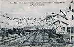 SN - Festejos do caminho de ferro, espera do 1 comboio (1 d'Abril 1906) - Editor desc. - Dim. 139x89 mm - Col. A. Monge da Silva