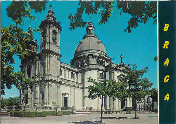 REF 124-384 - Braga. Igreja do Sameiro - Ed. Gotica - SD - Circulado em 1972 - Dim. 13,6x10,4 cm - Col. M. Soares Lopes