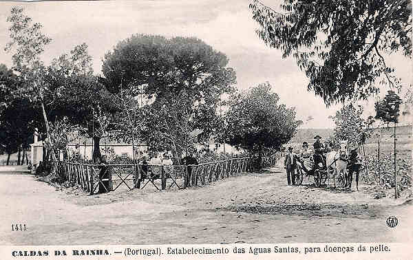 N. 1411 - Caldas da Rainha-Portugal Estabelecimento das Aguas Santas,para doenas de pelle - Editor F.A.Martins, Lisboa - Dimenses:  9x14 cm. - Col. Miguel Chaby.