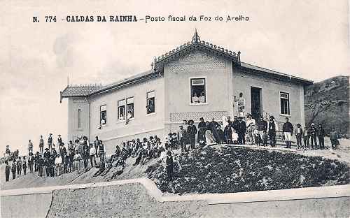 N. 774 - Caldas da Rainha - Posto fiscal da Foz do Arelho - Edio Alberto Malva (cerca de 1910) - Dimenses: 13,8x8,7 cm. - Col. Miguel Chaby.