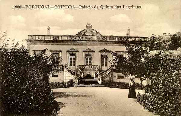 N. 1900 - Coimbra: Palcio da Quinta das Lgrimas- Editor Alberto Malva, Rua da Madalena, 23-Lisboa - S/D - Dimenses: 13,9x8,9 cm. - Col. Aurlio Dinis Marta.