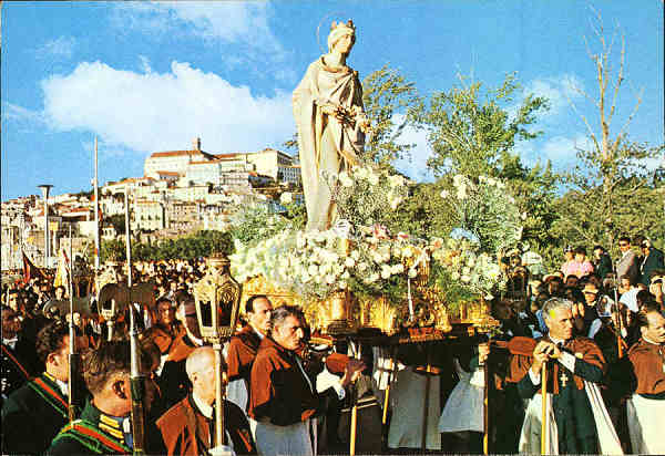 N. 847 - COIMBRA PORTUGAL Procisso das Festas da Rainha Santa Isabel e vista parcial - Edio Centro de Caridade "Nossa Senhora do Perptuo Socorro", PORTO - S/D - Dimenses: 15x10,5 cm. - COl. Ftima Bia.