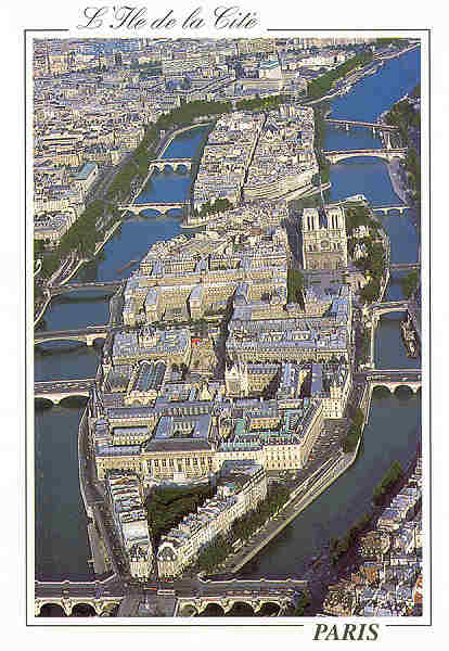 N. 1562 - En avion sur Paris.L'Ile de la Cit - Photo Y. Arthus Bertrand/Explorer - Notre Dame et l'Ile St.-Louis - ABEILLE-CARTES - Editions "LYNA", Paris - [www.abeille-cartes.com] - S/D - Dim. 10,5x14,8 cm - Col. FMBoia (2009)