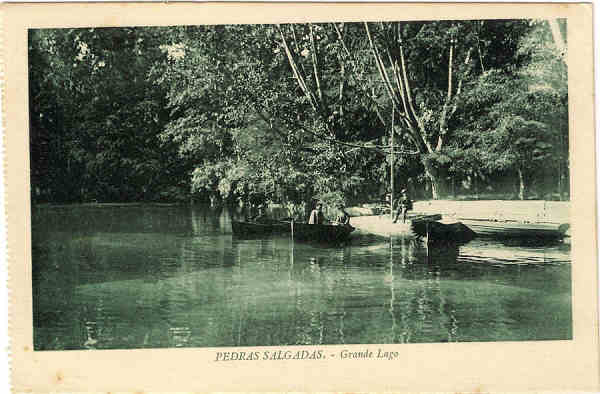SN - PEDRAS SALGADAS - Grande Lago - Editor no indicado - SD - Dim 9,3x14,2 cm - Col. Jaime da Silva (Circulado em 1923).