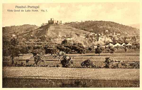 N. 5847/18 - Pombal-Portugal Vista Geral do Lado Norte. No. 1 - Edio de Jos Luiz da Cunha & Irmo, Sucessores - S/D - Dimenses: 14x9 cm. - Col. nio Curvo Semedo.