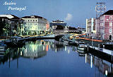  Ref 32, AEIRO Portugal, Aspecto nocturno do canal do rio, Distribuidores Bruno da Rocha, Aveiro, SD, Dim. 150x102 mm, col. Nela d'Almeida.