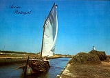 Ref 35-AVEIRO Portugal, Barco na Ria, Distribuidores Bruno da Rocha, Aveiro, SD, Dim. 150x105 mm, Col. Nela d'Almeida