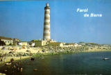 Ref 45, FAROL DA BARRA (AVEIRO) Portugal, Pormenor do Farol da Barra, Distribuidores Bruno da Rocha, Aveiro, SD, Dim. 150x104 mm, Col. Nela d'Almeida.