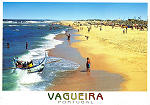 Ref 73, VAGUEIRA (VAGOS), Arte da xvega. Chegada do barco do mar, Costa de Prata, Aveiro Portugal, Ed. GRAFIPOST, Tel. 214961155, SD, Dim. 150x105 mm, Col. Nela d'Almeida. Cfr n 7.