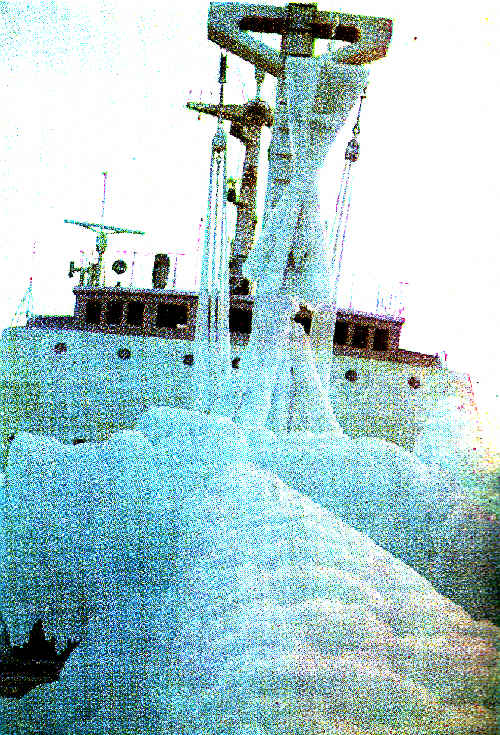 A pesca do bacalhau  dura nos gelados mares do norte.