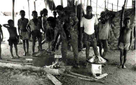 Destacamento da Camuanga em Janeiro de 1973. Angola, Sector de Uje.