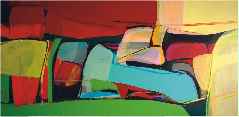 No Lugar IXI | Non Place IX - Acrlico s/ tela | Acrylic on canvas - 70x150 cm.- 2006