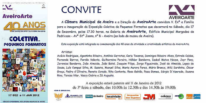 Convite para a Exposio - Clicar para ampliar.