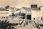 Pontes de de Aveiro, em Outubro de 1921. Ao centro, a chamada Ponte dos Arcos. Nesta data, ainda no existe o hotel Arcada.