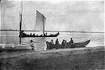 Barcos na ria na zona da Barra, em Setembro de 1921.