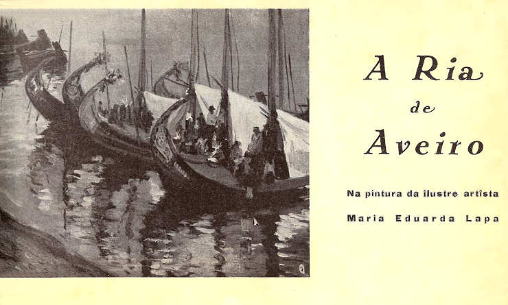 Trechos da Ria de Aveiro. leo da pintora Maria E. Lapa.