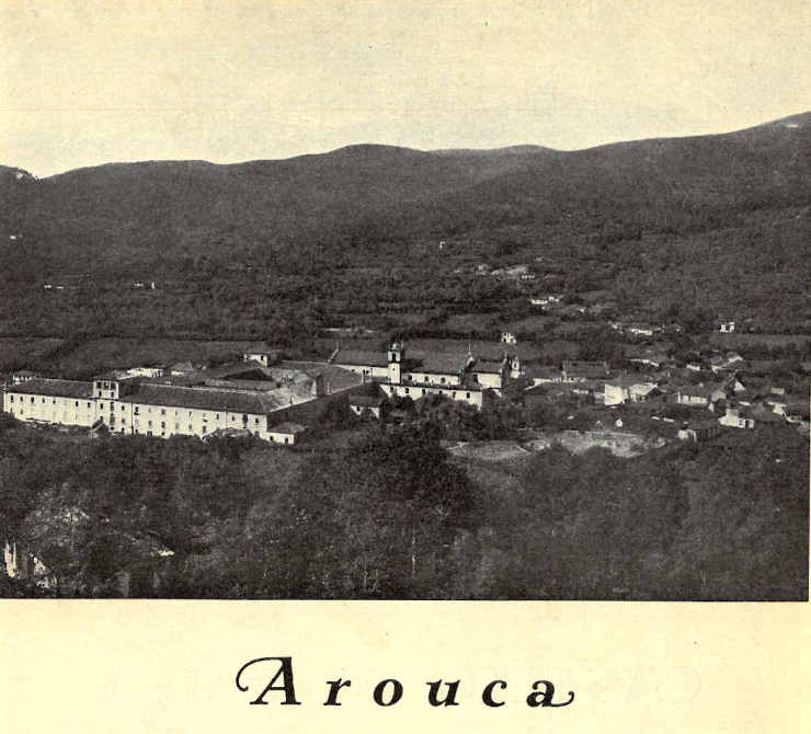 Vista de Arouca, vendo-se em 1. plano o Mosteiro.