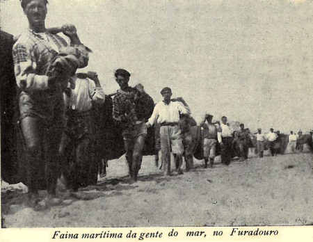 Faina martima da gente do mar na praia do Furadouro