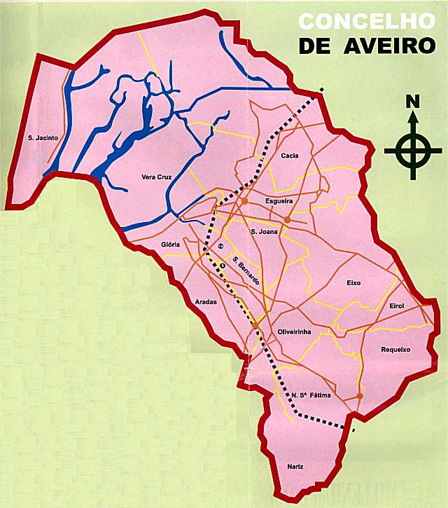 Clique no mapa para pormenorizar a freguesia de Esgueira.