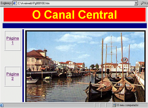 Aspecto da pgina 1, mostrando o canal central por volta da dcada de 1950 (?).