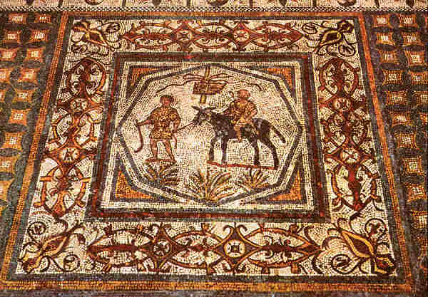 N. 11 - MUSEU MONOGRFICO DE CONMBRIGA. Mosaico do velho Sileno. Pormenor - LIFER, Porto - SD - Dim. 14,6x10,5 cm. - Col. Ftima Bia.