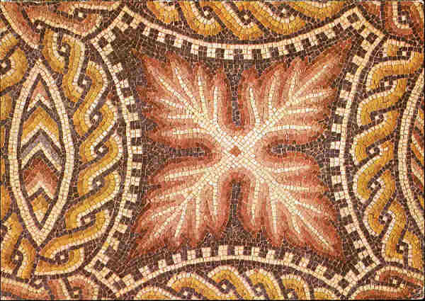 N. 29 - Edio do MUSEU MONOGRFICO DE CONMBRIGA. Mosaico da cruz sustica. Pormenor. Sc. III  - LIFER, Porto - SD - Dim. 14,6x10,5 cm. - Col. Ftima Bia.