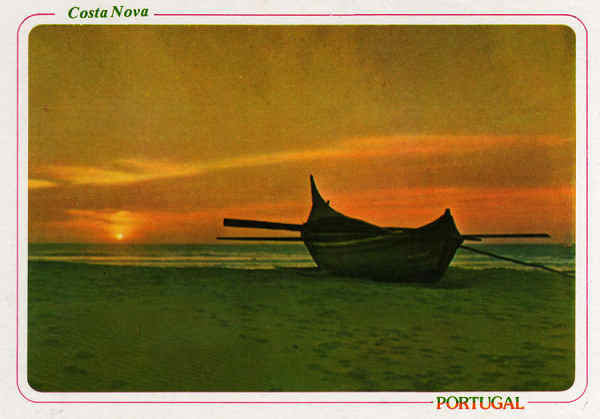 N. 47 - Costa Nova - Portugal Pr do Sol - Ed. ncora - S/D - Dim. 15x10,5 cm - Col. Mrio Silva.