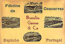 Portugal. Espinho. Postal publicitrio da Fbrica Brando Gomes & Ca - Dim. 14x9 cm - Col.Miguel Chaby