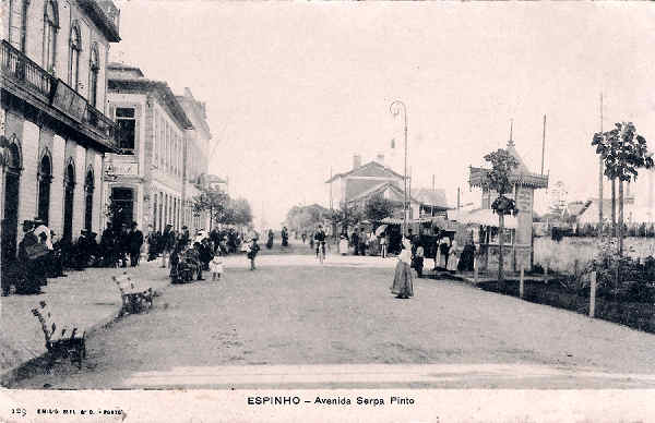 N 129 - Espinho. Avenida Serpa Pinto - Ed. Emilio Biel - SD - Dim. 14x9 cm. - Col. M. Chaby.