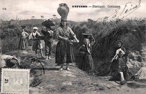 N. 475 - Espinho (Portugal) Costumes - Ed. A. F. Martins - SD - Dim. 14x9 cm. - Col. M. Chaby.