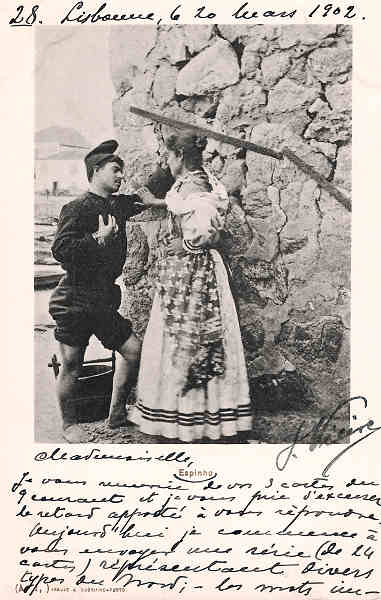 N A1 - Portugal- Espinho - 1900 - Editor Araujo e Sobrinho - Dim. 14x9 cm. - Col. M. Chaby