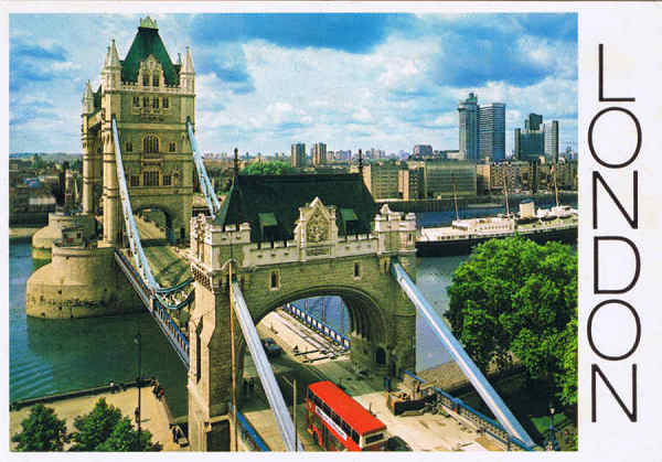 N. A19 - LONDON - Tower Bridge. North Side - Ed. Thomas & Benacci Ltd. LONDON - Tel.(01)4032835 Printed in Italy RIALTO - SD - Dim. 14,7x10,3 cm - Col. Manuel Bia (1986)