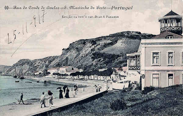 N. 60 - Portugal S. Martinho do Porto - Editor Dias e Paramos Editado em 1906) - Dimenses: 9x14 cm. - Col. M. Chaby