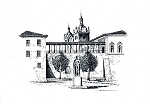 N� 4 - VISEU. Pra�a de D. Duarte. Desenho de Jorge Braga da Costa - Edi��o JLNA - SD - Dim. 15x10,5 cm. - Col. A. Monge da Silva