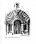 N� 7 - VISEU. Porta Rom�nica do Claustro da S�. Desenho de Jorge Braga da Costa - Edi��o JLNA - SD - Dim. 15x10,5 cm. - Col. A. Monge da Silva