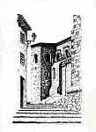 N� 8 - VISEU. Escadinhas da S�. Desenho de Jorge Braga da Costa - Edi��o JLNA - SD - Dim. 15x10,5 cm. - Col. A. Monge da Silva