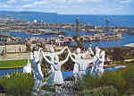 N 330 - Barcelona. Porto e Monumento  Sardana - Editor Fotos Carretero - Circulado em 1972  - 14,8x10,6 cm - Col. Amlcar Monge da Silva
