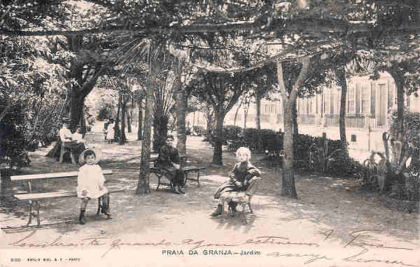 N 200 - Portugal. Granja (Vila Nova de Gaia). Jardim - Editor Emilio Biel & Cia, Porto - Dim. 14x9 cm. - Col. M. Chaby